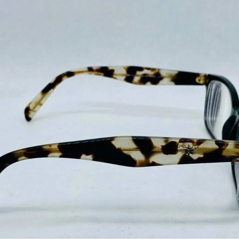 Authentic Prada VPR 18T Eyeglasses Black Havana Tortoise w/ Case Certified